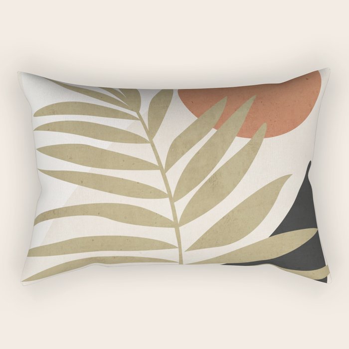 Tropical Leaf- Abstract Art 9 Rectangular Pillow Gallery Image 1