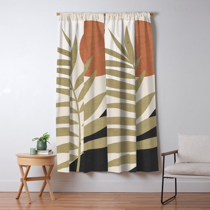 Tropical Leaf- Abstract Art 9 Window Curtain Gallery Image 5