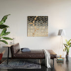 Soft Blue Gradient Cubes Wood Wall Art Gallery Image 2