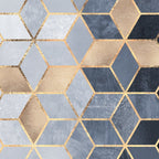 Soft Blue Gradient Cubes Coffee Mug Gallery Image 2