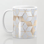 Soft Blue Gradient Cubes Coffee Mug Gallery Image 3