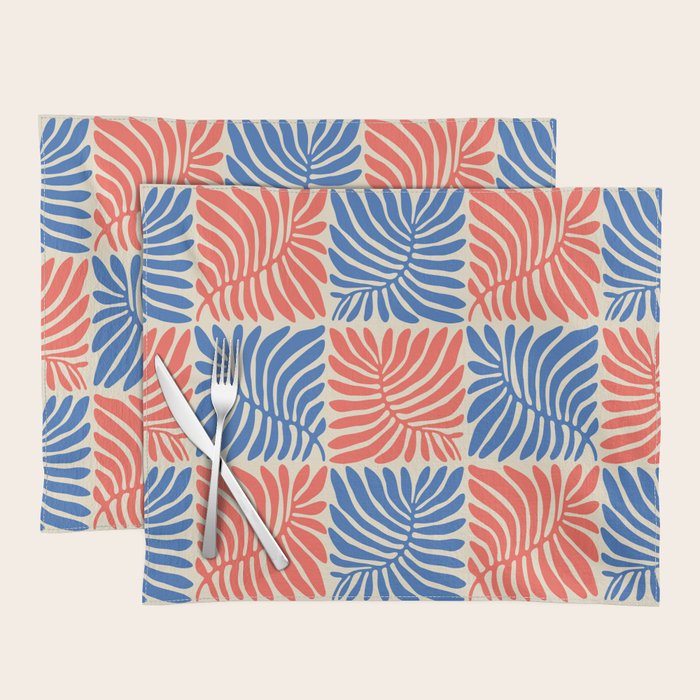 Abstract organic nature plant leaf pattern Placemat Gallery Image 1