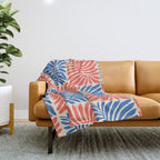 Abstract organic nature plant leaf pattern Throw Blanket Gallery Image 1