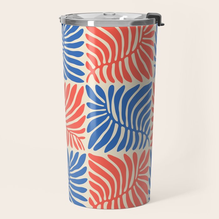 Abstract organic nature plant leaf pattern Travel Mug Gallery Image 2