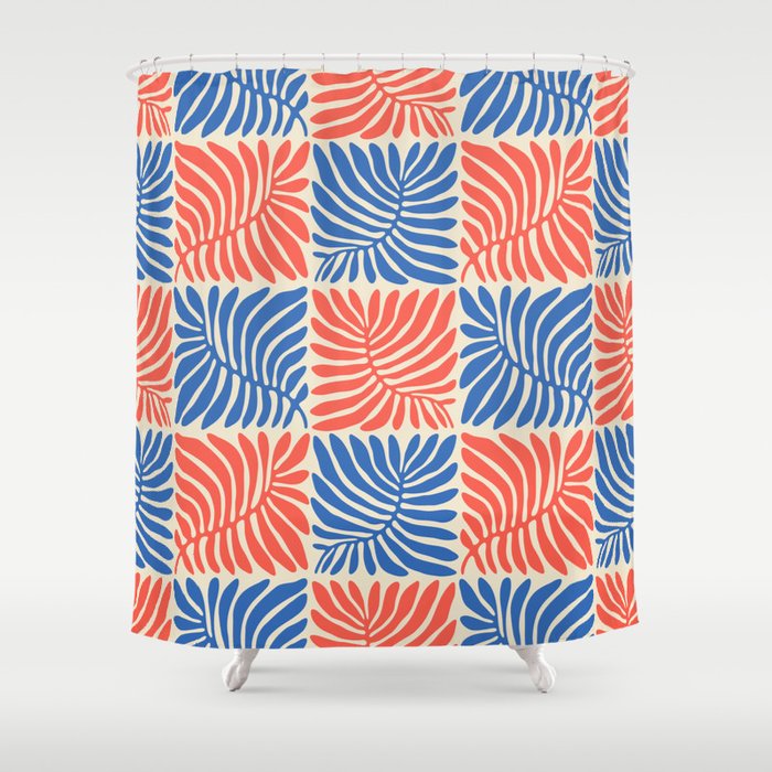 Abstract organic nature plant leaf pattern Shower Curtain Gallery Image 1