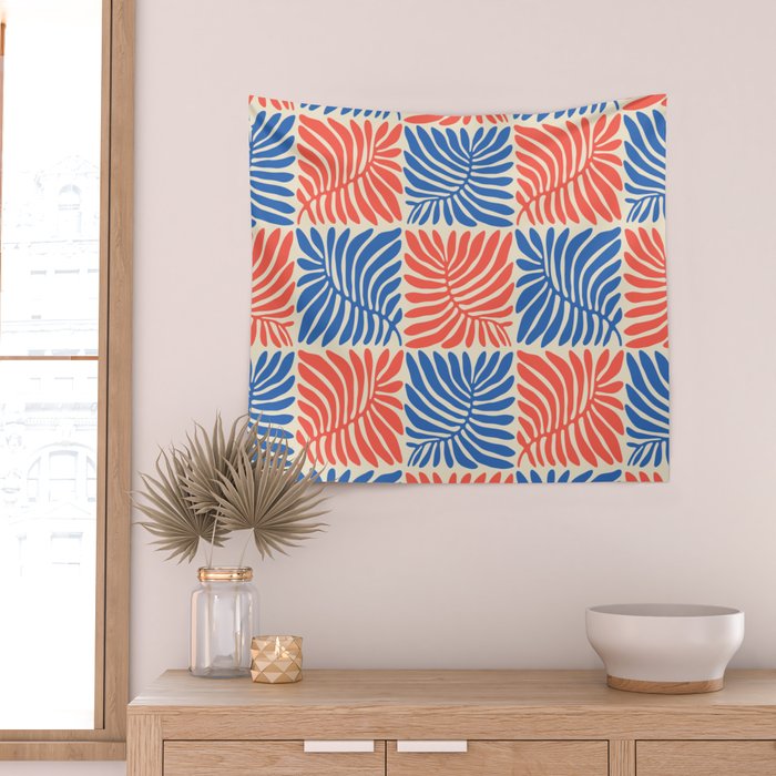 Abstract organic nature plant leaf pattern Wall Tapestry Gallery Image 2
