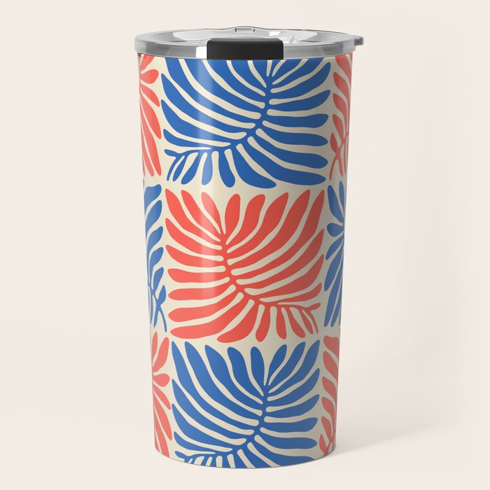 Abstract organic nature plant leaf pattern Travel Mug Gallery Image 1