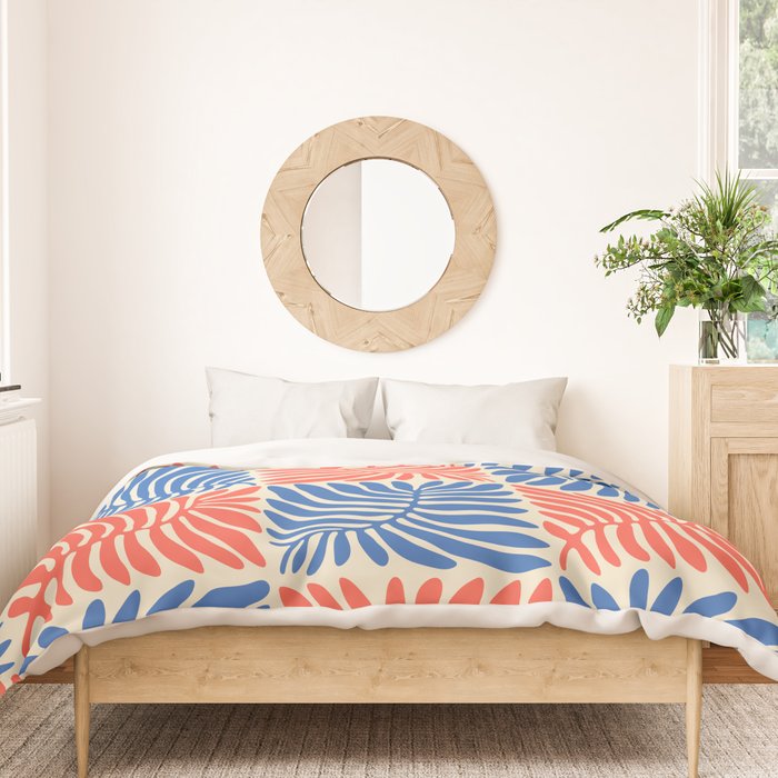 Abstract organic nature plant leaf pattern Duvet Cover Gallery Image 3
