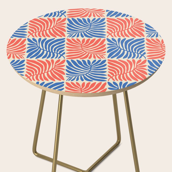 Abstract organic nature plant leaf pattern Side Table Gallery Image 2