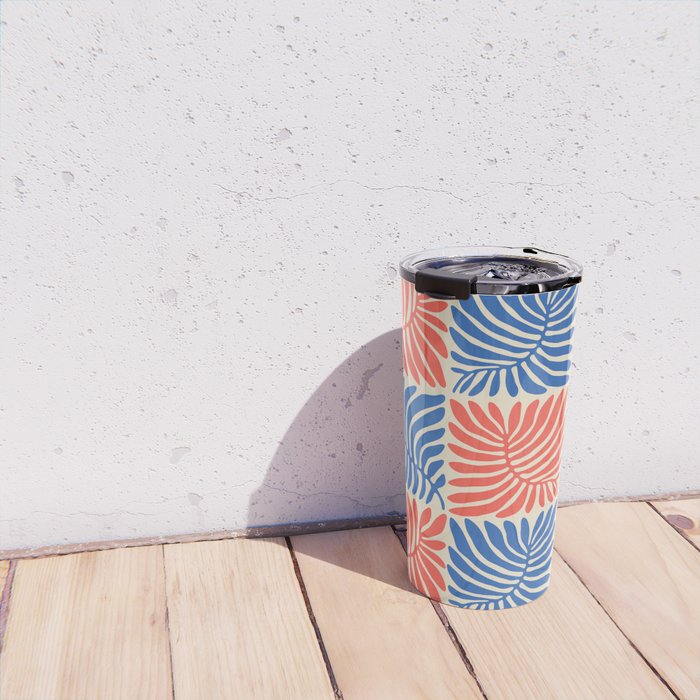Abstract organic nature plant leaf pattern Travel Mug Gallery Image 4