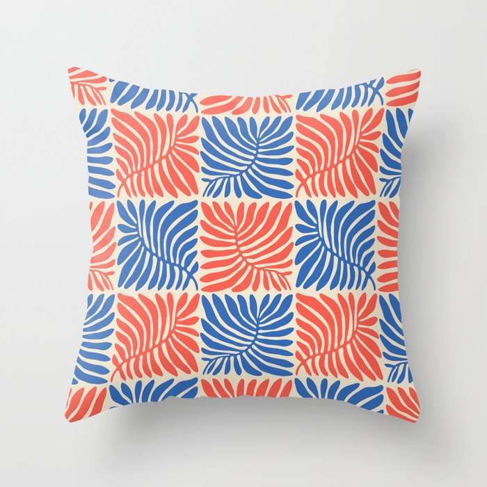 Abstract organic nature plant leaf pattern Throw Pillow Gallery Image 6