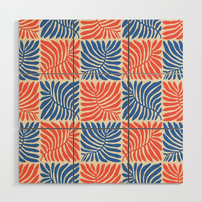 Abstract organic nature plant leaf pattern Wood Wall Art Gallery Image 1