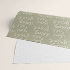 You Are Doing Great Sage Green Wrapping Paper Gallery Image 2