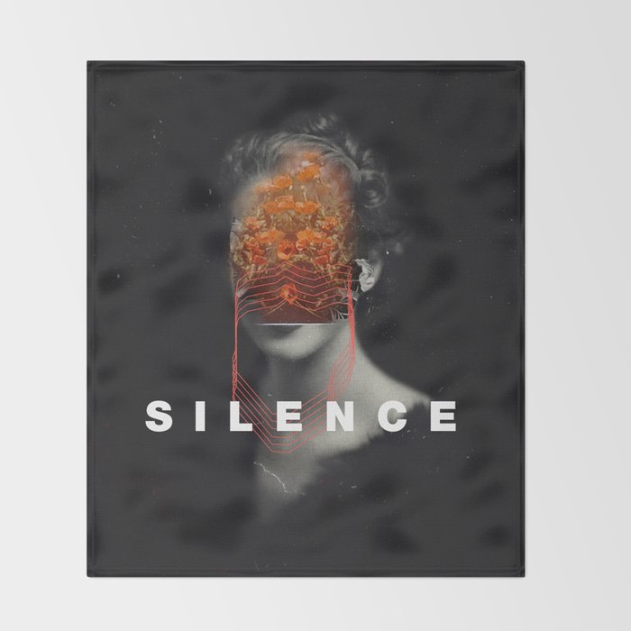Silence Throw Blanket Gallery Image 2