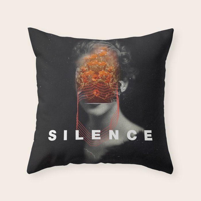 Silence Throw Pillow Gallery Image 1