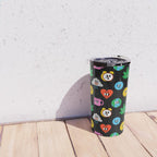 Funny retro cartoon sticker art pattern Travel Mug Gallery Image 4