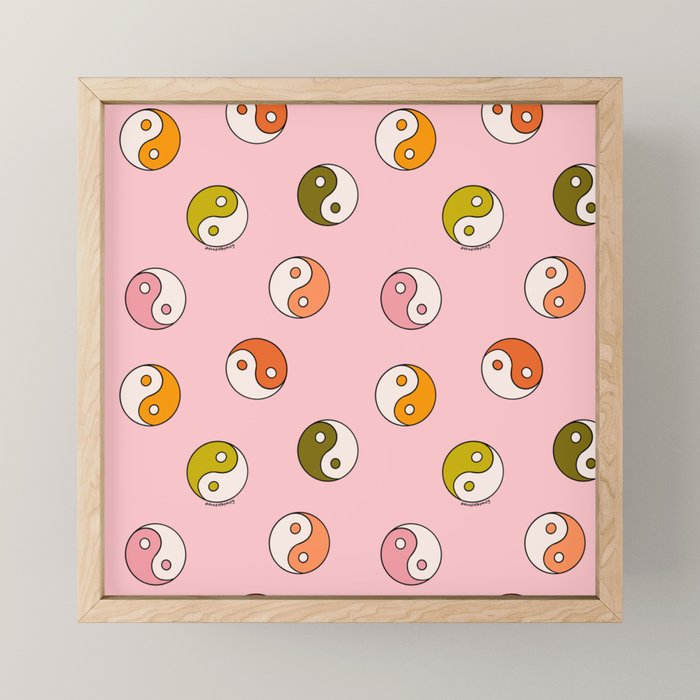 Rainbow Yin Yang Print Mini Art Print Gallery Image 1