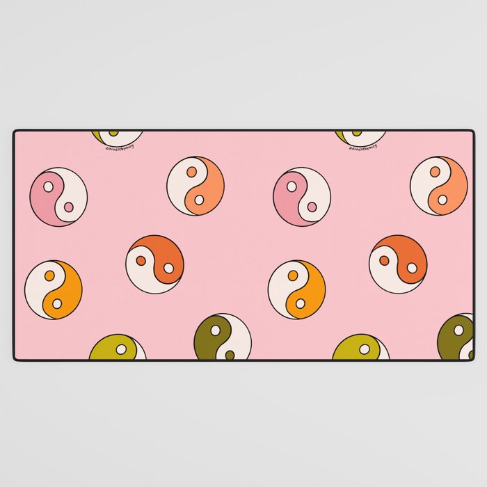 Rainbow Yin Yang Print Desk Mat Gallery Image 3