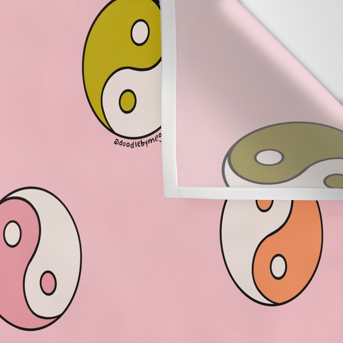 Rainbow Yin Yang Print Wall Tapestry Gallery Image 3