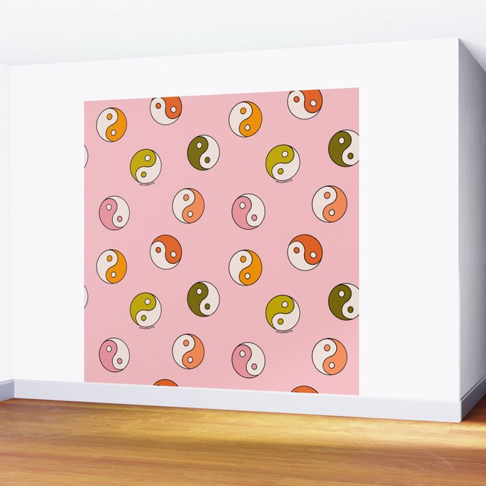 Rainbow Yin Yang Print Wall Mural Gallery Image 2