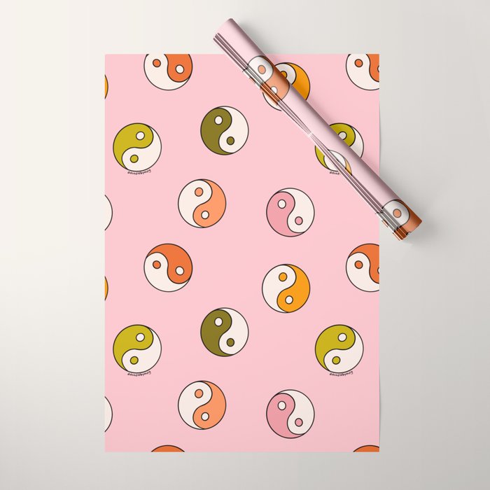 Rainbow Yin Yang Print Wrapping Paper Gallery Image 1