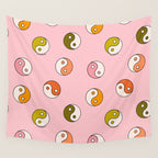 Rainbow Yin Yang Print Wall Tapestry Gallery Image 4
