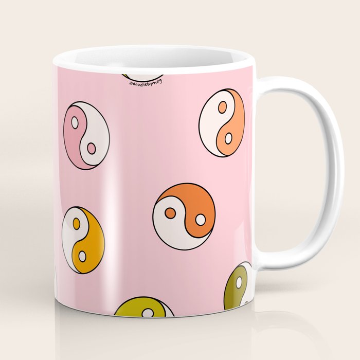 Rainbow Yin Yang Print Coffee Mug Gallery Image 1