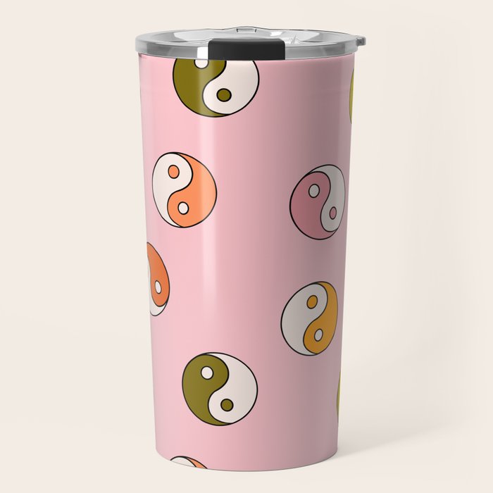 Rainbow Yin Yang Print Travel Mug Gallery Image 1