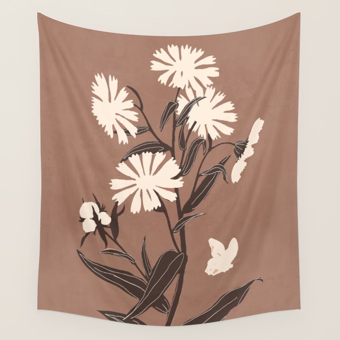 Abstract Flowers 16 Wall Tapestry Gallery Image 1