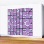 Sagittarius Checkered Print Wall Mural Gallery Image 2