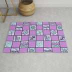 Sagittarius Checkered Print Rug Gallery Image 1