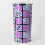 Sagittarius Checkered Print Travel Mug Gallery Image 1