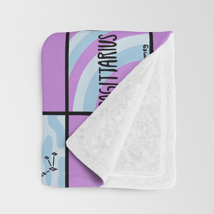 Sagittarius Checkered Print Throw Blanket Gallery Image 3