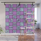 Sagittarius Checkered Print Wall Mural Gallery Image 1