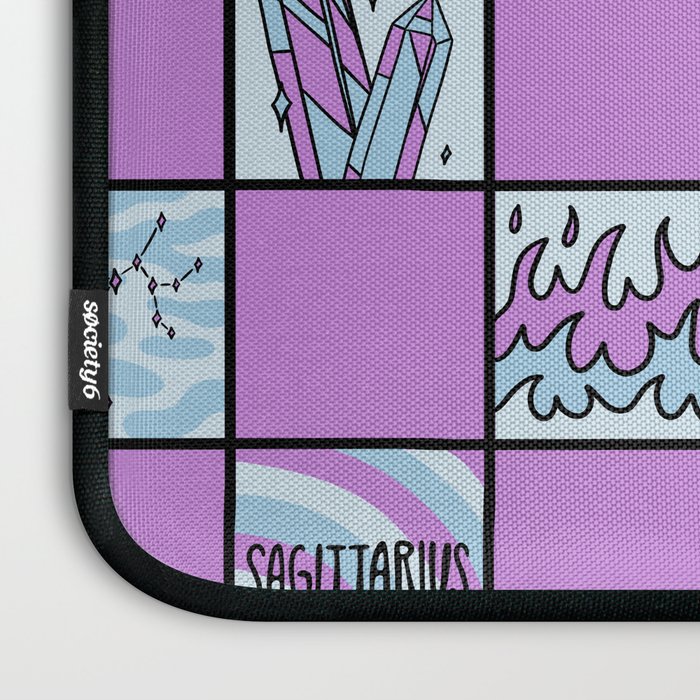 Sagittarius Checkered Print Laptop Sleeve Gallery Image 3