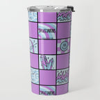 Sagittarius Checkered Print Travel Mug Gallery Image 2