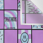 Sagittarius Checkered Print Wall Tapestry Gallery Image 3