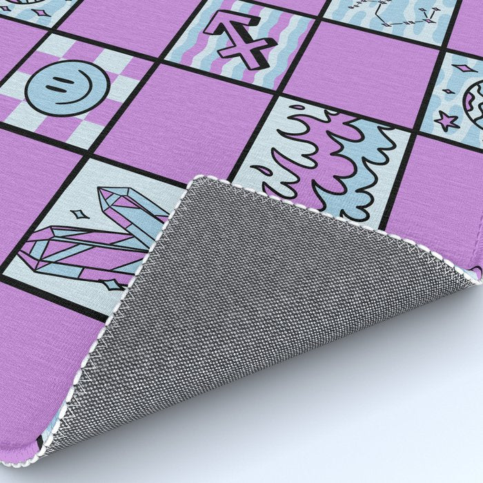Sagittarius Checkered Print Rug Gallery Image 4