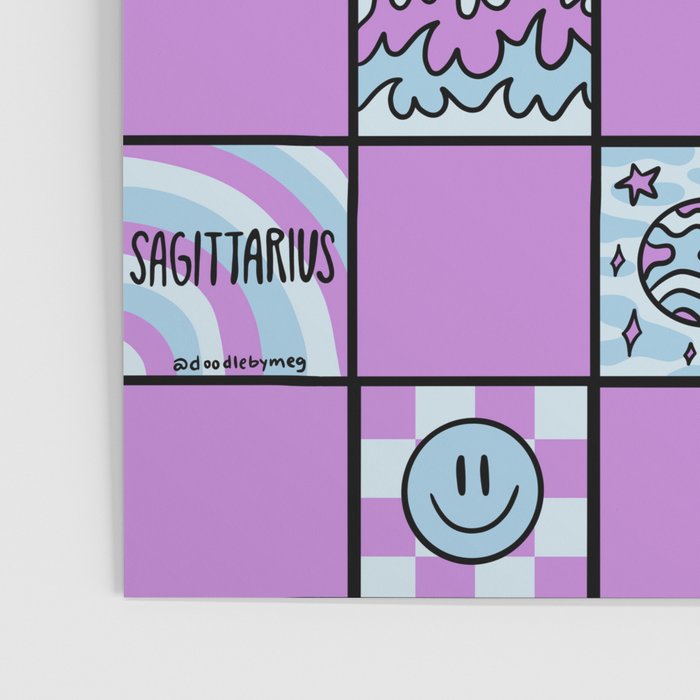 Sagittarius Checkered Print Poster Gallery Image 3
