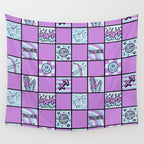 Sagittarius Checkered Print Wall Tapestry Gallery Image 4