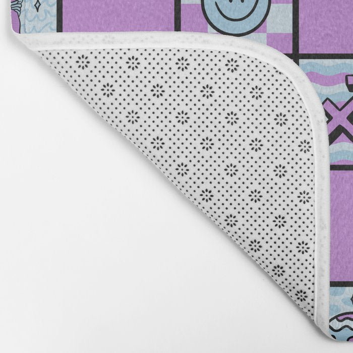 Sagittarius Checkered Print Bath Mat Gallery Image 2