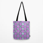 Sagittarius Checkered Print Tote Bag Gallery Image 2