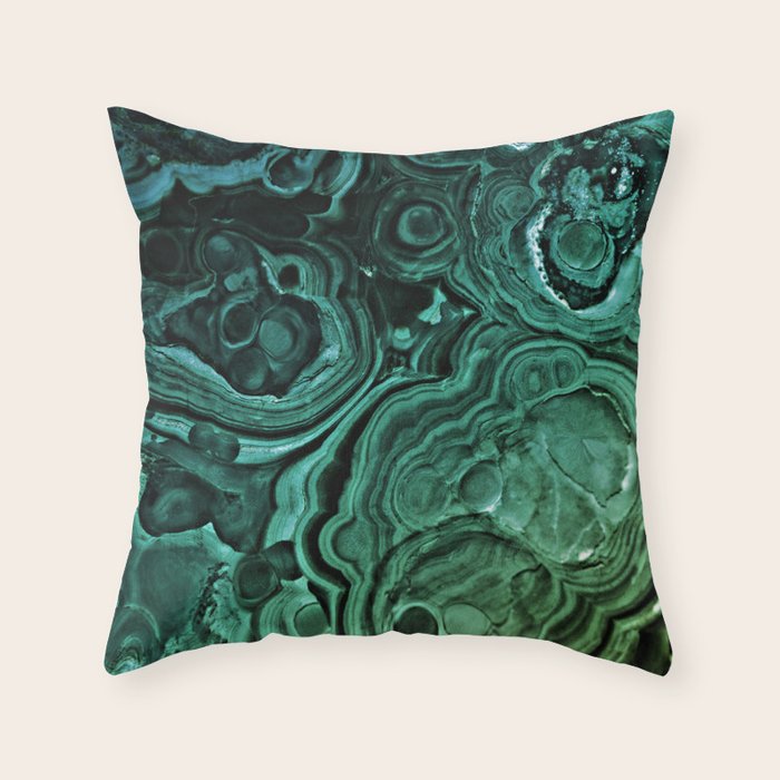 MALACHITE GREEN Throw Pillow Gallery Image 6
