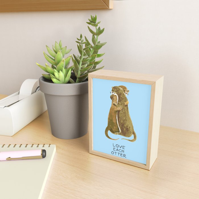Love each otter Mini Art Print Gallery Image 2