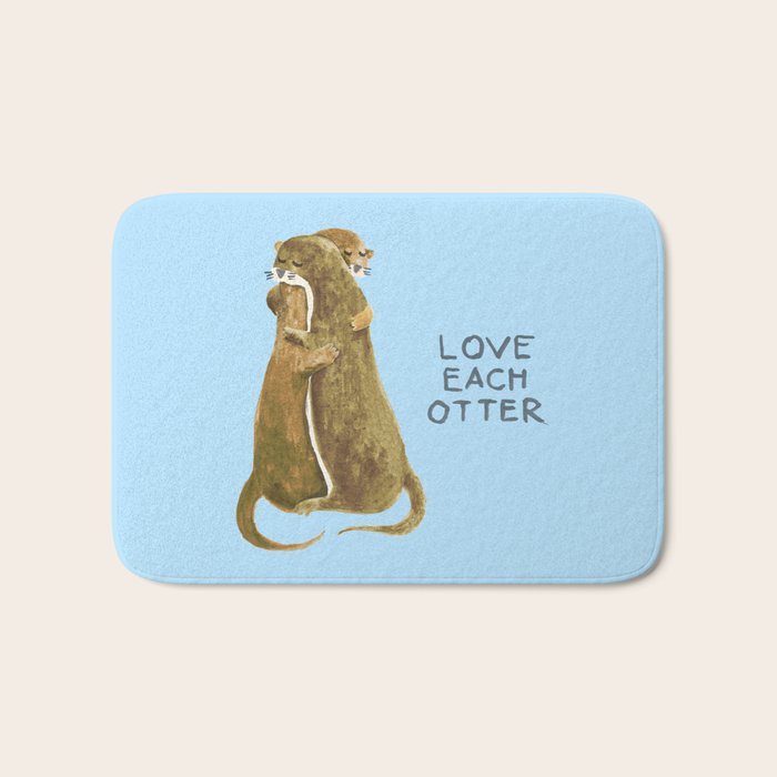 Love each otter Bath Mat Gallery Image 1
