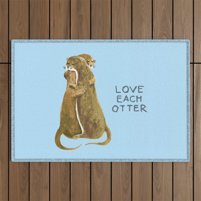 Love each otter Outdoor Rug Gallery Image 1