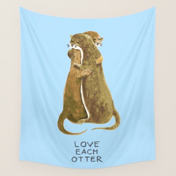 Love each otter Wall Tapestry Gallery Image 4