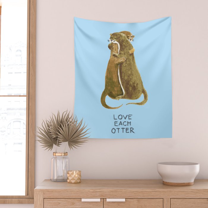 Love each otter Wall Tapestry Gallery Image 2