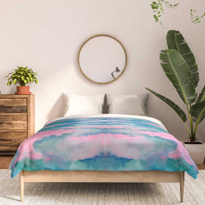 Florida Mirrored Watercolor Comforter Gallery Image 3