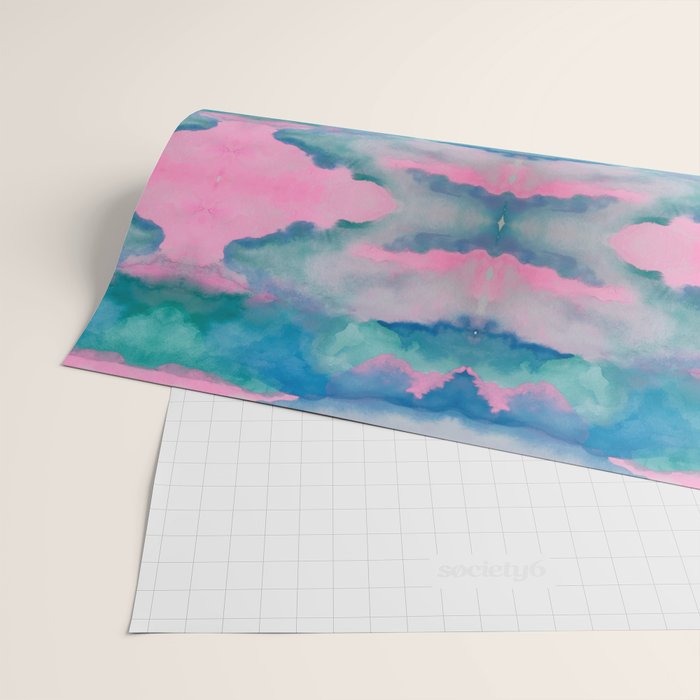 Florida Mirrored Watercolor Wrapping Paper Gallery Image 2